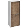 Шкаф-пенал Jacob Delafon Vivienne EB1510-N18-E52, 40 х 100 см, ручки хром, корпус белый глянцевый, фасад дуб табак EB1510-N18-E52