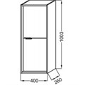 Шкаф-пенал Jacob Delafon Vivienne EB1510-N18-E71, 40 х 100 см, ручки хром, корпус белый глянцевый, фасад серый дуб EB1510-N18-E71