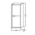 Шкаф-пенал Jacob Delafon Vivienne EB1510-N18-G1H, 40 см, корпус белый, фасад пыльная роза, ручки хром EB1510-N18-G1H