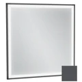 Зеркало Jacob Delafon Allure EB1433-S17, 60 х 60 см, с подсветкой, бесконтактным выключателем, лакированная рама серый антрацит сатин EB1433-S17