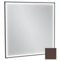 Зеркало Jacob Delafon Allure EB1435-F32, 80 х 80 см, с подсветкой, бесконтактным выключателем,лакированная рама ледяной коричневый сатин EB1435-F32
