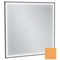 Зеркало Jacob Delafon Allure EB1435-S48, 80 х 80 см, с подсветкой, бесконтактным выключателем, лакированная рама императорский желтый сатин EB1435-S48