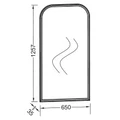 Зеркало Jacob Delafon Cleo 1889, EB728-M50, 65 см, цвет туманный голубой EB728-M50