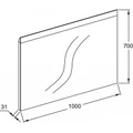 Зеркало Jacob Delafon Horizon 100 см, с подсветкой, инфракрасным выключателем и защитой от запотевания, EB1484-NF EB1484-NF