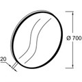 Зеркало Jacob Delafon Odeon Rive Gauche EB1177-GLD, 70 см, лакированная рама золото EB1177-GLD