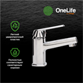 1Life (OneLife by Orage) P02-021cr Полимерный смеситель для раковины без донного клапана, 
цвет: хром P02-021cr