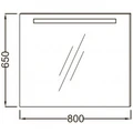 Зеркало Jacob Delafon Parallel 80 см, с подсветкой, инфракрасным выключателем и защитой от запотевания, EB1413RU-NF EB1413RU-NF