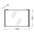 Зеркало Jacob Delafon Reve EB576-NF 100х65 см, с подсветкой EB576-NF