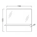 Зеркало Jacob Delafon Struktura EB1215-N14 119 см, серое EB1215-N14