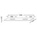 Столешница Jacob Delafon Parallel EB54-1400-N18, 140 см, белый блестящий EB54-1400-N18