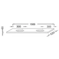 Столешница Jacob Delafon Parallel EB54-1500-E10, 150 см, квебекский дуб EB54-1500-E10