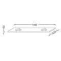 Столешница Jacob Delafon Parallel EB57-1400-N18, 140 см, белый блестящий EB57-1400-N18