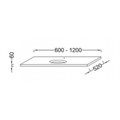 Столешница Jacob Delafon Parallel EB62-0800-N18, цвет - белый блестящий EB62-0800-N18