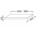Столешница под раковину 110 см Jacob Delafon Parallel EB50-1100-N14, серый антрацит EB50-1100-N14