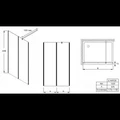 Душевое ограждение Jacob Delafon Serenity, профиль черный, стекло прозрачное, E14W120-BLV E14W120-BLV
