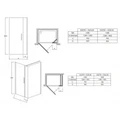 Душевой уголок Jacob Delafon Contra XXL, 140 x 100 см, E22T91-GA/E22L50-GA/E22FT100-GA, с распашной дверью, профиль хром, стекло прозрачное E22T91-GA/E22L50-GA/E22FT100-GA