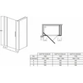 Душевой уголок Jacob Delafon Contra XXL, 160 x 40 см, E22T121-GA/E22L40-GA/E22FT100-GA, профиль хром, стекло прозрачное E22T121-GA/E22L40-GA/E22FT100-GA