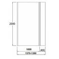 Душевой уголок Jacob Delafon Contra, 139 см, E22WP100-GA/E22WP40-GA, профиль хром, стекло прозрачное E22WP100-GA/E22WP40-GA