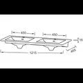 Керамическая раковина Jacob Delafon Sherwood EXBS112-00 120 см, белый EXBS112-00