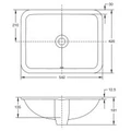 Раковина Jacob Delafon (Kohler) Caxton 20413T-0, 55 x 42 см, встраиваемая, цвет белый 20413T-0