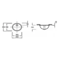 Раковина Jacob Delafon (Kohler) Caxton 2209-0 43.2 x 35.6 см, встраиваемая, с переливом, белая 2209-0