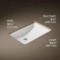 Раковина Jacob Delafon (Kohler) Ladena 2215-0, 60 x 40 см, встраиваемая, с переливом, белая 2215-0