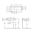 Раковина Jacob Delafon Bastille EXCA112-Z-00, 101 х 51.5 см, цвет белый EXCA112-Z-00