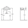 Раковина Jacob Delafon Odeon Rive Gauche EGO112-56-S51, 50 х 22 см, цвет миндаль EGO112-56-S51