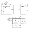 Раковина Jacob Delafon Soprano EXL122-00, 80 см, цвет белый EXL122-00