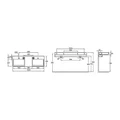 Раковина Jacob Delafon Terrace 9EXA112Z-0, 150 см, без подсветки, белая 9EXA112Z-0