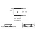 Раковина Jacob Delafon Vox EVG102-PT4, 40 см, фарфор, парижское бистро EVG102-PT4