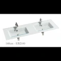 Раковина двойная стеклянная Jacob Delafon Vox EB2100-DD1, 140 х 46 см, белая глянцевая EB2100-DD1