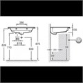 Раковина из огнеупорной керамики Jacob Delafon Odeon Rive Gauche EXAX112-Z-00, 70 см, белая EXAX112-Z-00