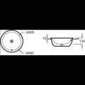 Раковина накладная Jacob Delafon Vox EYL102-00, 48 х 48 см, с переливным отверстием EYL102-00