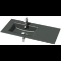 Раковина стеклянная Jacob Delafon Vox EB2103-DD2, 100 х 46 см, левая, серая глянцевая EB2103-DD2