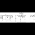 Раковина стеклянная Jacob Delafon Vox EB2103-DD2, 100 х 46 см, левая, серая глянцевая EB2103-DD2