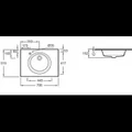 Стеклянная раковина Jacob Delafon Odeon Rive Gauche EB2561-DE3, 70 см, матовая бронза EB2561-DE3