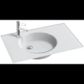 Стеклянная раковина Jacob Delafon Odeon Rive Gauche EB2562-DE1, 80 см, белый матовый EB2562-DE1