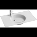 Стеклянная раковина Jacob Delafon Odeon Rive Gauche EB2563-DE1, 90 см, белый матовый EB2563-DE1