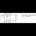 Стеклянная раковина Jacob Delafon Odeon Rive Gauche EB2564-DE3, 100 см, бронза матовая EB2564-DE3