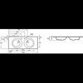 Стеклянная раковина Jacob Delafon Odeon Rive Gauche EB2565-DE1, 120 см, белый, матовый EB2565-DE1