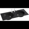 Стеклянная раковина Jacob Delafon Odeon Rive Gauche EB2565-DE2, 120 см, черный, матовый EB2565-DE2