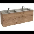 Стеклянная раковина Jacob Delafon Sherwood EB1832RU-DE5 140 см, матовый базальт EB1832RU-DE5