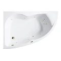 Гидромассажная акриловая ванна Jacob Delafon Micromega Duo Chromo E60220RU-00 LINE BR, 170 х 105 см, правая, белая, форсунки бронза E60220RU-00 LINE BR