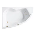 Гидромассажная акриловая ванна Jacob Delafon Micromega Duo Chromo E60220RU-00 LINE GL, 170 х 105 см, правая, белая, форсунки золото E60220RU-00 LINE GL