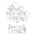 Гидромассажная акриловая ванна Jacob Delafon Micromega Duo Chromo E60220RU-00 ULTRA WH, 170 х 105 см, правая, белая, форсунки белые E60220RU-00 ULTRA WH