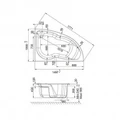Гидромассажная акриловая ванна Jacob Delafon Micromega Duo Chromo E60221RU-00 LINE WH, 170 х 105 см, левая, белая, форсунки белые E60221RU-00 LINE WH