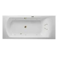 Гидромассажная акриловая ванна Jacob Delafon Ove E60143RU-00 LINE BR, 180 x 80 см, белая, форсунки бронза E60143RU-00 LINE BR