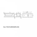 Гидромассажная акриловая ванна Jacob Delafon Ove E6D302RU-00 ULTRA BR, 170 x 70 см, каркас в подарок, белая, форсунки бронза E6D302RU-00 ULTRA BR