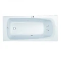 Гидромассажная акриловая ванна Jacob Delafon Patio E6810RU-01 LINE CR,  150 х 70 см, каркас в подарок, белая, форсунки хром E6810RU-01 LINE CR